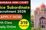 Telangana High Court Office Subordinate Recruitment